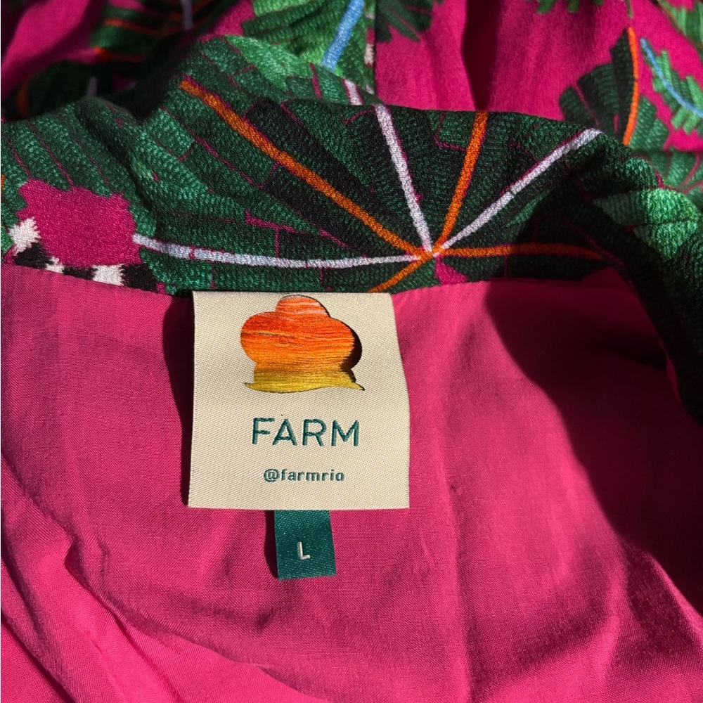 NWOT Farm Rio Leaves Print Maxi - Picture 6 of 6
